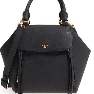 Tory Burch Half Moon Leather Satchel